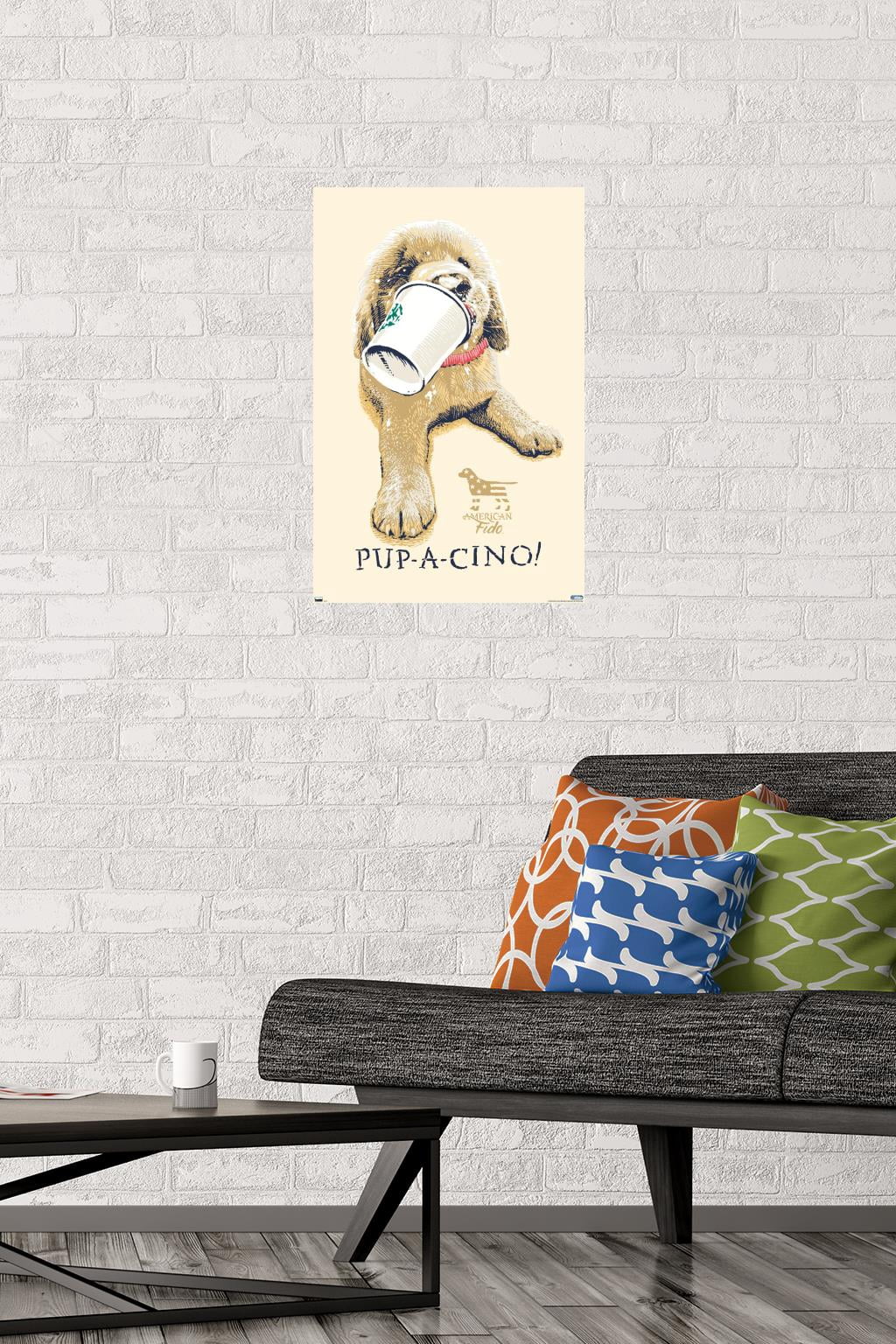 Jim Baldwin - Pup-a-cino Wall Poster, 14.725" x 22.375"