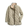 thumbnail image 3 of Womens Plus Size Lightweight Puffer Jacket Long Sleeve Quilted Design Button Front Winter Coat, 3 of 9