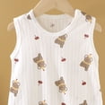 thumbnail image 4 of Nilvkv Newborn Onesies, Newborn Sleepers, Toddler Creative Print Sleeveless Snap Front Romper Lightweight Summer White 18-24 Months, 4 of 5