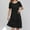 A24 Black, variant on Xdegoge Summer Linen Dresses for Women 2025 Short Sleeve Casual T Shirt Dress Crewneck Pleated Front Loose Beach Flowy Midi Dresses Maternity Plus Size Comfy Sundressof s Last