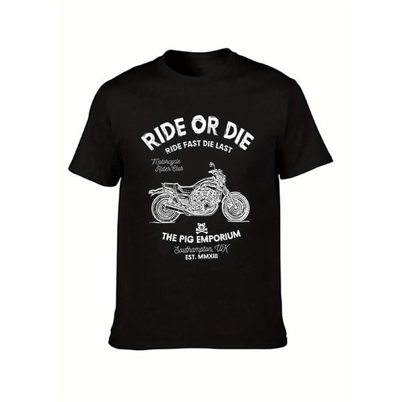 Men Graphic Tee, Vintage Graphic T Shirt Men, Men'S Ride Die Motorcycle Graphic T-shirt - Vmax 1200 Full Power Beast Inspired