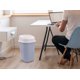 thumbnail image 2 of Bote de Basura Chico 2 Pack con Tapa Balancín  - Basurero de Plástico Resistente, Papelera para Baño, Cocina y Oficina (Blanco), 2 of 4
