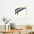 thumbnail image 2 of Nawypu  Blue Whale Canvas Paintings Ocean-Themed Canvas Poster Wall Art Decor, 2 of 4