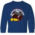 thumbnail image 3 of Inktastic Skateboarding Gift for Skater Long Sleeve Youth T-Shirt, 3 of 5