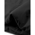 thumbnail image 5 of Agnes Orinda Women's Plus Size Hooded Padded Jacket Zip Snap Warm Outerwear Outdoor Winter Mid‑Length Quilted Winter Coat with Pockets 4X Black, 5 of 6