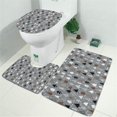 thumbnail image 2 of Gray Christmas Tree Pattern Bathroom Rugs Sets 3 Piece,Toilet Cover Set,Absorbent Non Slip Bathroom Mats Sets with U-Shaped Contour Rug Toilet Rug Set, 2 of 5