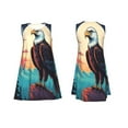 thumbnail image 7 of Yiaed Cartoon Iceberg Bald Eagle Print Women's Sleeveless Dress, Loose Fit Summer Dress, Casual Sleeveless Dress for Women, 7 of 7
