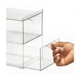 thumbnail image 6 of mDesign Stacking Plastic Storage Kitchen Bin - 2 Pull-Out Drawers, 4 Pack, Clear, 6 of 9