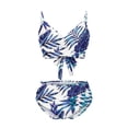 thumbnail image 1 of Traje de baño de dos piezas para mujer, cómodo, con pecho alto, en contraste OAVQHLG3B Store lin121212, 1 of 4