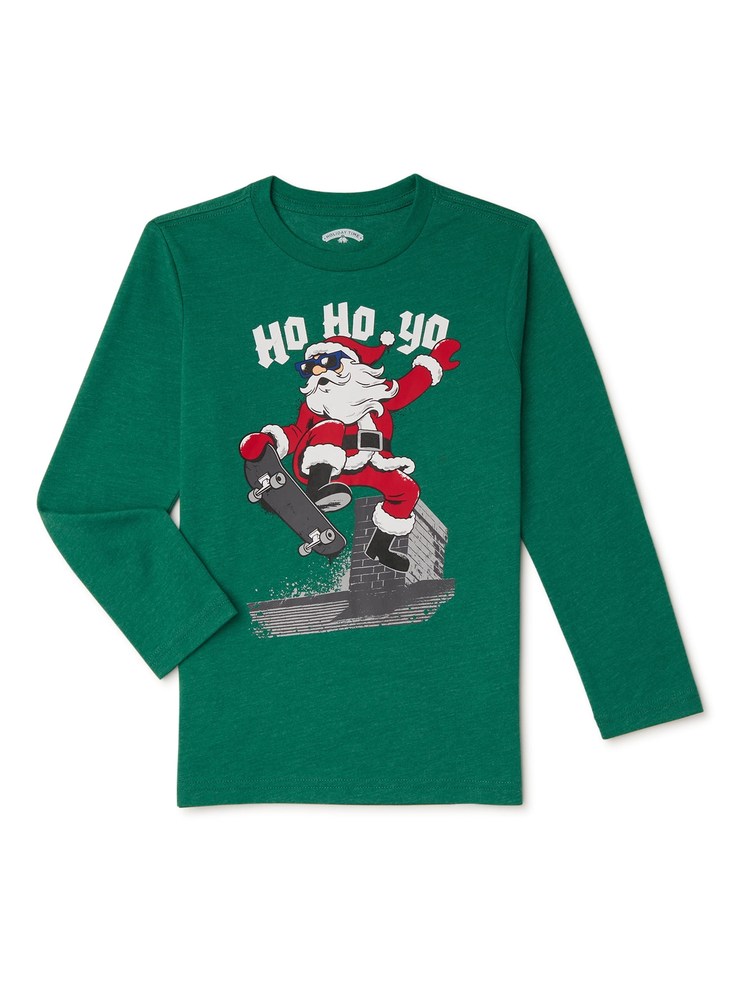 Holiday Time Boys Long Sleeve Christmas TShirt, Sizes 418