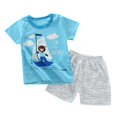 thumbnail image 1 of Ropa de niños Conjuntos de algodón Camiseta de manga corta y pantalones cortos Pantalones Estilo1 80-90cm perfke Tops Conjuntos de pantalones de camiseta, 1 of 9