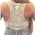 thumbnail image 4 of WAYUTE Womens Tank Tops Summer Lace Back Hollow Design Comfortable Soft Vest Top Casual Versatile Outdoor Daily Wear, 4 of 5