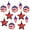Multicolor, variant on 12Pcs 4th of July Sequin Hanging Balls - Red White Blue Star Ornaments 2x2in