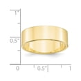 thumbnail image 2 of Auriga Fine Jewelry 10K Yellow Gold 7mm Lightweight Flat Wedding Band for Women Size 11, 2 of 5