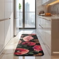 thumbnail image 4 of Red Mushroom Fantasy Black Pattern Kitchen Rug Mat,Kitchen Runner Rugs Non Skid Washable,Decorative Kitchen Floor Mats for Kitchen,Sink,Laundry,17"x47.2", 4 of 7