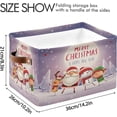 thumbnail image 3 of GZHJMY Father Christmas Deer Snowman Storage Bin for Toy Storage Basket Dirty Clothes Sundries Office Home Closet Shelf Cube Box Waterproof Laundry Basket Collapsible Organizer, 3 of 7