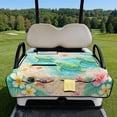 thumbnail image 2 of Whosucclay Turtle Beach Floral Golf Cart Seat Covers Towel Blanket, 4 Pockets Club Car Seat Cover Protector for 2-Person Golf Carts EZGO Yamaha, 2 of 9