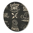 thumbnail image 3 of Designart 'Bakery Characters Food Quotes' Modern Wood Wall Clock, 3 of 5