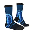 thumbnail image 2 of Goofa 2025 Happy New Year 5 Printed Men's Crew Socks, Soft Durable Breathable Moisture-Wicking with Odor Control Cotton socks, 2 of 9