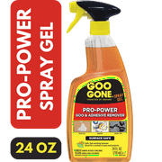 (4 pack) Goo Gone Pro-Power Heavy Duty Tape, Adhesive & Grease Remover Spray Gel, Orange Citrus Scent, 24 oz, 1 count