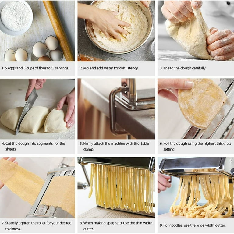 Ktaxon Pasta Machine, Roller Pasta Maker, Adjustable Thickness