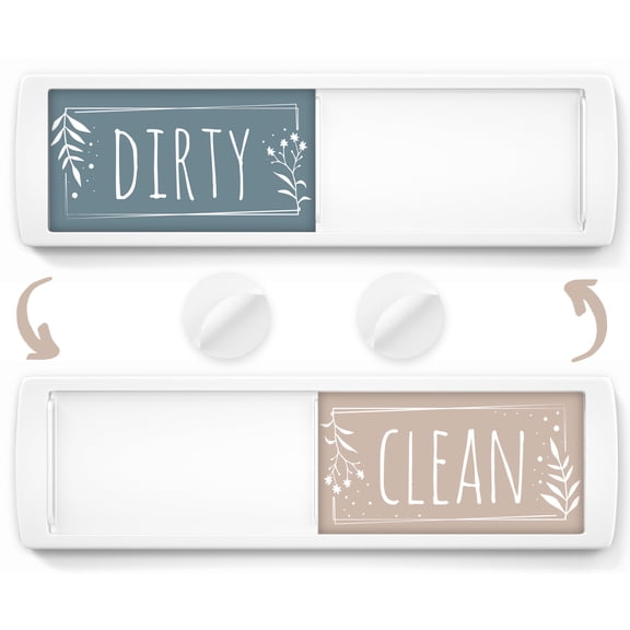 Assured Signs Clean Dirty Dishwasher Magnet Sign for Kitchen - Green and Brown Acrylic - Made with Strong Refrigerator Magnets