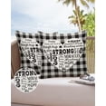 thumbnail image 6 of Outdoor Throw Pillow Cover Black and White Buffalo Plaid Waterproof Cushion Covers 2 Pack Heart Shape Inspiration Quotes Pillow Cases Home Decoration for Patio Garden Couch Sofa, 6 of 6