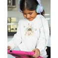 thumbnail image 2 of Fairy Over Flowers Hoodie Juniors -Image by Shutterstock,  Medium, 2 of 4