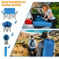 thumbnail image 4 of Coliware Oversized Foldable Camping Chair, Double Seat Folding Camp Compact Chair for 2 Persons with Storage Bag, Portable & Large for Outdoor Fishing Hiking Travel Picnic Beach Lawn Patio - Blue, 4 of 8