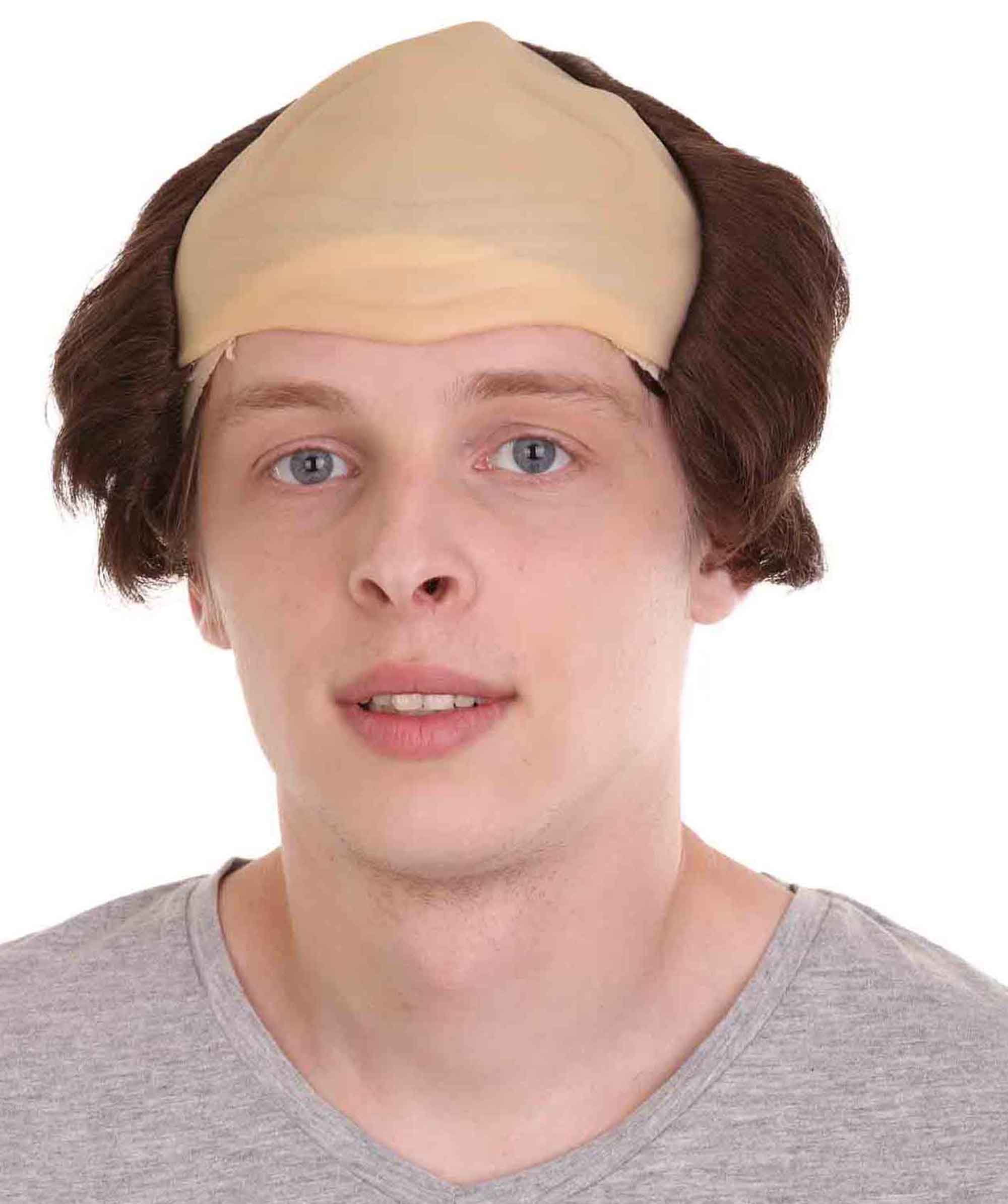 HPO Men's Balding Friar Father Wig for Adults – Brown Costume Hair for Halloween Cosplay