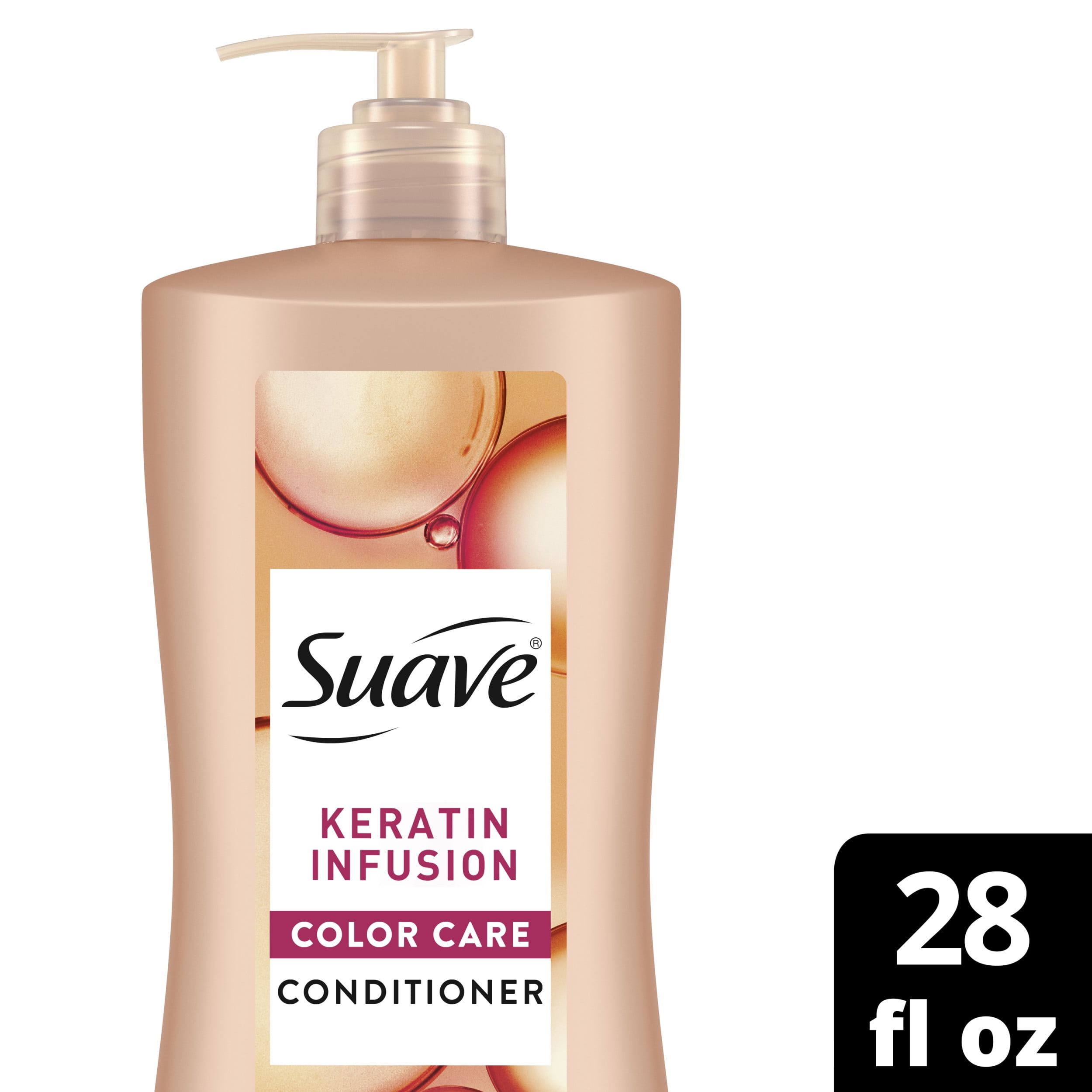 (4 pack) Suave Professionals Keratin Infusion Conditioner with Pump, Color Care, 28 fl oz
