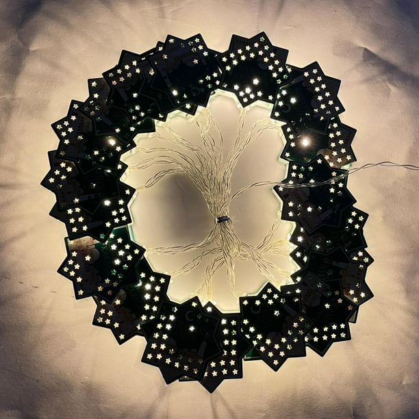Cadena de luces de hadas DYNWAVEMX Lámpara de Noche Musulmana 20 LED Pilas