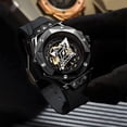 thumbnail image 4 of Reloj Mecánico Automático Geométrico de Esqueleto para Hombre, Luminoso, Reloj Deportivo de Pulsera con Correa de Silicona, 4 of 7