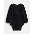 thumbnail image 2 of Wonder Nation Baby Boys' Cotton Pocket Bodysuit with Long Sleeves, Sizes 0M-24M, 2 of 3