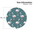 thumbnail image 3 of Balery 6 Pcs Elegant Flamingo Wearing A Christmas Hatleather Coasters Set, Drink Table Cup Coasters For Living Room Kitchen Coffee Decor, 3 of 9