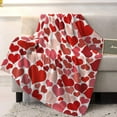 thumbnail image 3 of Love Heart Throw Blanket Valentine''s Day Blanket Fleece Soft Lightweight Microfiber Bed Blanket Romantice Red Love Heart Shape Blanket for Mom Girlfriend Gifts All Season Use,50"x60", 3 of 6