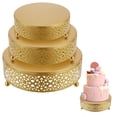 thumbnail image 2 of Soporte Para Pasteles Lotus Edge Galletas Cupcake Soporte Para Postres Exhibición De Postres Metal Redondo Para Mesa De Postres Boda Cumpleaños Aniversario Fiestas 3 Uds matsuzay HA027260-01, 2 of 6