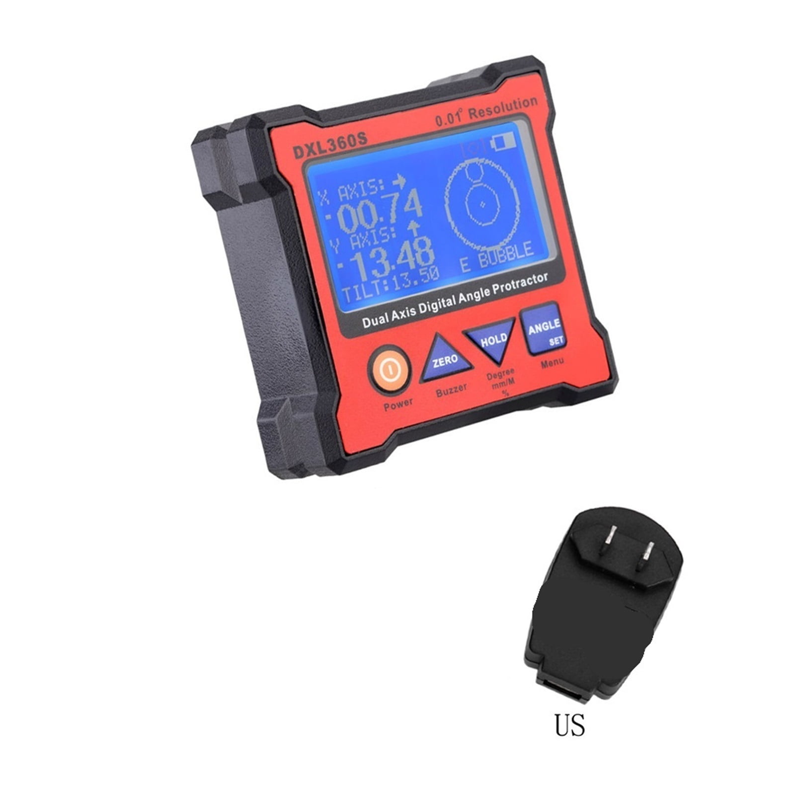 Dual Axis Digital Angle Protractor with 5 Side Magnetic Base High-precision Dual-Axis Digital ,Water-Proof & Dust Resistant