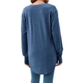 thumbnail image 3 of Women Deep V Neck Long Sleeve Oversized Casual Loose Fit Tunic Tops, 3 of 7