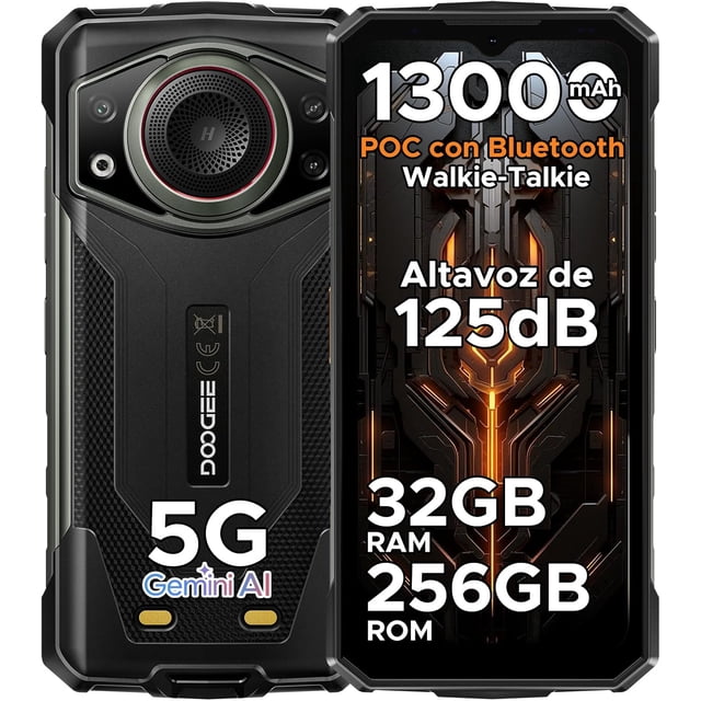 Smartphone DOOGEE Fire7 Ultra 5G de 32 GB+256 GB, 6,6 pulgadas, 64 MP, Android 15