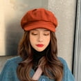 thumbnail image 3 of Happy Date Women Beret Newsboy Hat French Wool Cap Classic Autumn Spring Winter Hats, 3 of 8