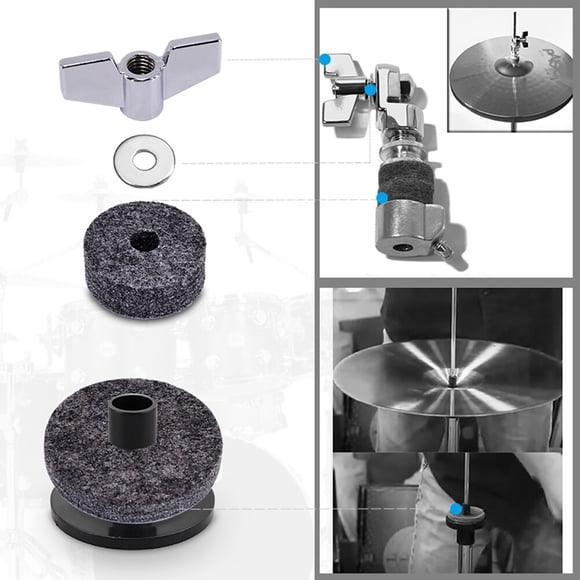 UPGRATOR Almohadillas De Fieltro Y Tuercas Para Protección Para Batería Gris