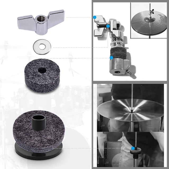 UPGRATOR Almohadillas De Fieltro Y Tuercas Para Protección Para Batería Gris