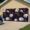 thumbnail image 5 of Garden Floral Garage Door Cover Banner 7 x 16 FT, Blossom Botanical Wildflower Garage Door Curtains Backdrop with Grommets for Indoor Outdoor Wall Party Porch Yard Decorations Background, 5 of 9
