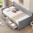 thumbnail image 3 of Twin Size Daybed with 2 Large Drawers, X-shaped Frame, Modern and Rustic Casual Style Daybed, Gray, 3 of 9