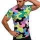 thumbnail image 4 of Tops para hombre, blusas y camisas de cuello redondo y manga corta para hombre, blusas y camisas casuales deportivas con estampado de camuflaje divertido para hombre y mujer, blusas vintage de manga c, 4 of 8