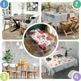 thumbnail image 4 of Pioneer Flower Floral Print Pattern Rectangle Tablecloth 60x84in,Waterproof Polyester Rectangle Table Cloth, Wipeable Spillproof Polyester Tablecloth for Dining, Camping, Indoor and Outdoor, 4 of 5