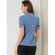 thumbnail image 5 of Top Elegante De BluDe ManCorDe OficiDe Las Camisas Del Cuello De PajariDe Las Mujeres Azul S, 5 of 6