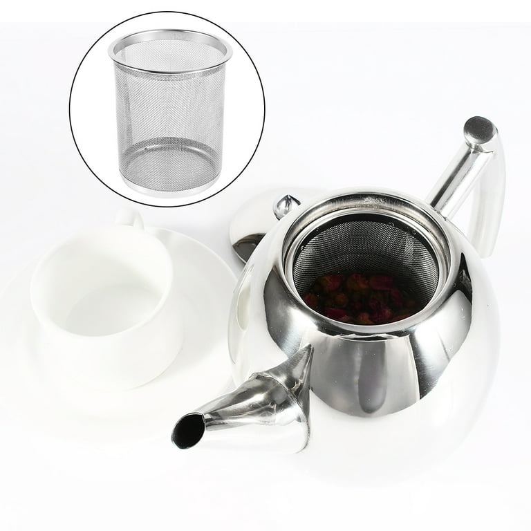 1PC Double Walled Insulated Teapot Boiling Water Kettle Stainless Steel  Moroccan Teapot Coffee Tea Pot