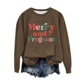 thumbnail image 2 of EGNMCR Chandail en Molleton de Noël Col Rond Imprimé Ample Manches Longues Sans Capuche, 2 of 4